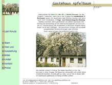 Tablet Screenshot of gaestehaus-apfelbaum.de